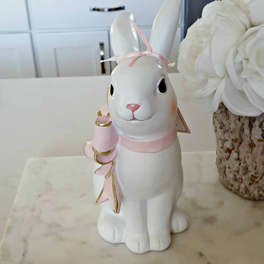 NEW! SHABBY CHIC Bunny RABBIT DECOR - Picture 3 of 5